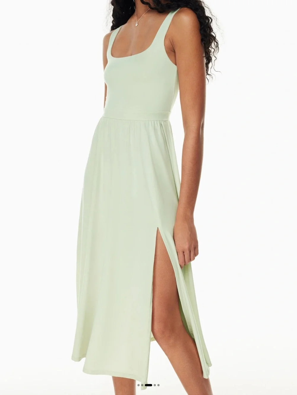 Aritzia Market Slit Dress in Rainwash Green - Picture 3 of 5